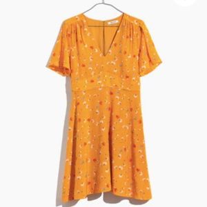 Silk Belladonna Dress in Printed Carnations